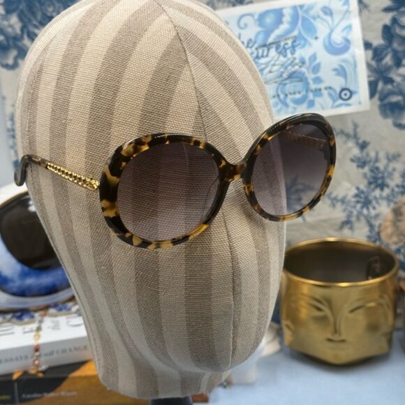 🆕 VIVIENNE WESTWOOD 🧿 NWOT VW793 Round Tortoise Shell Sunglasses - Gold Havana - Picture 3 of 16